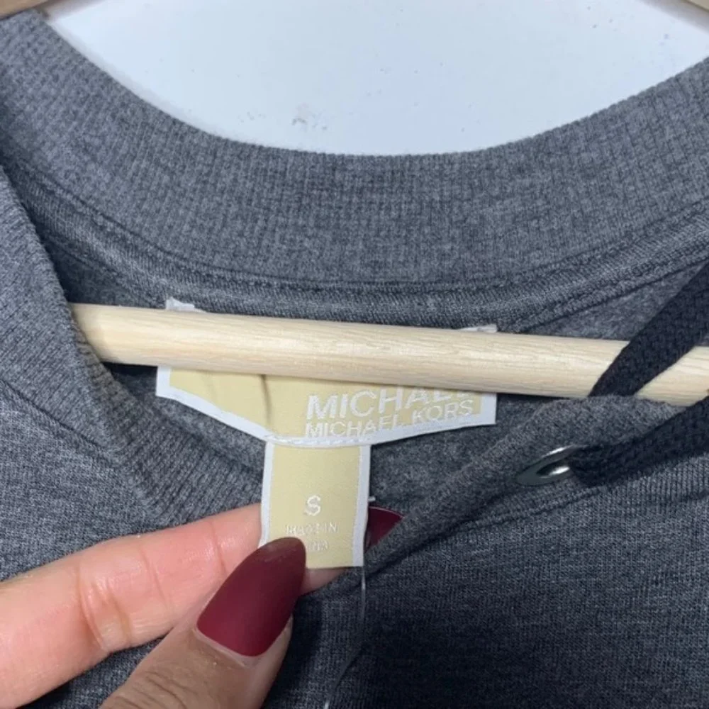NEW Michael Kors crisscross lace up sweatshirt S